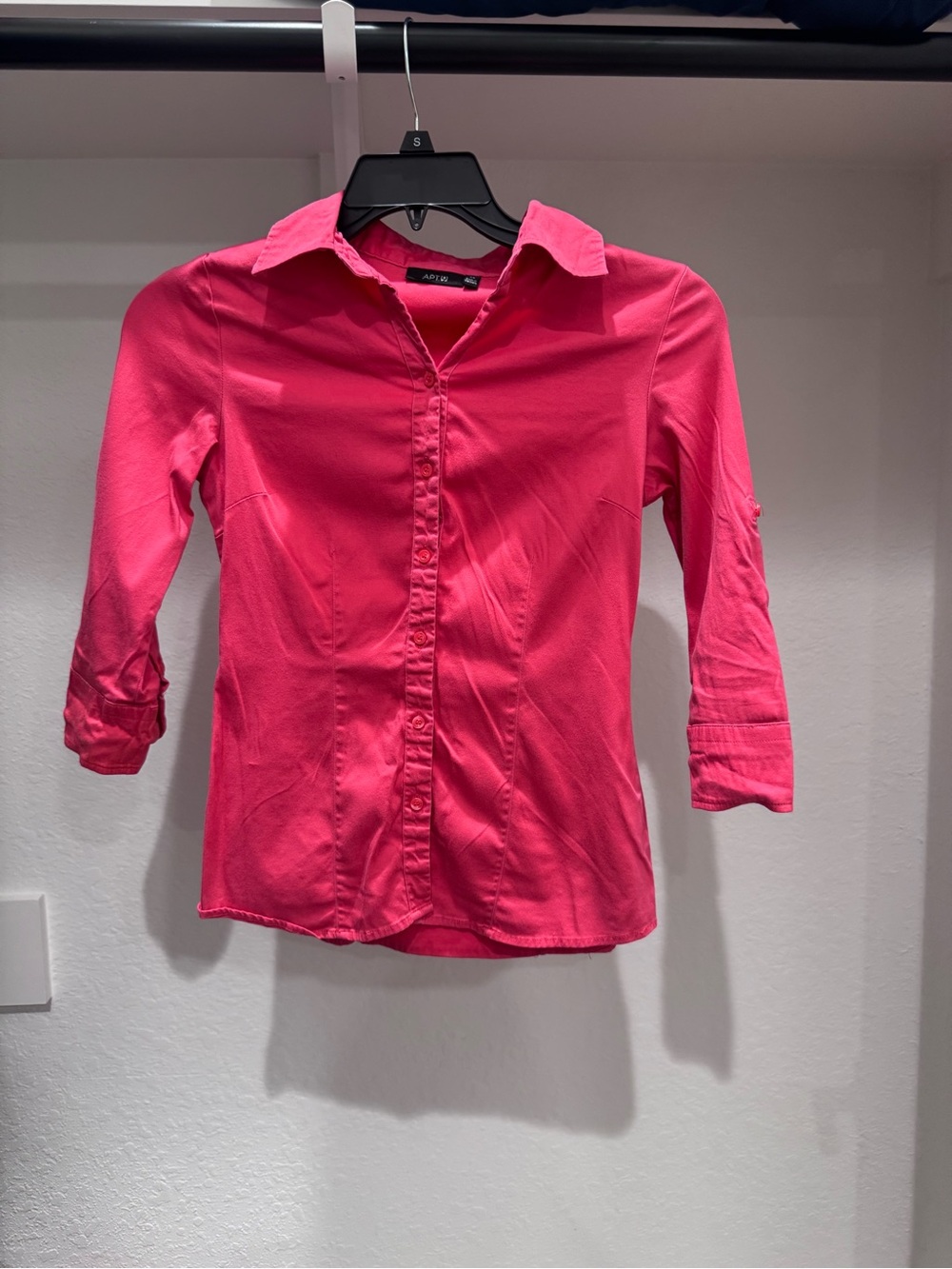 Apt. 9 Bright Pink Button-Front Collared Shirt